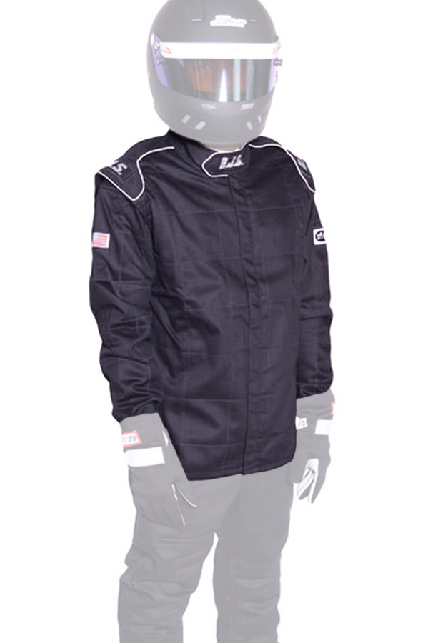 RJS, Racing Jacket Black Small SFI-1 Fire Retardant Cotton