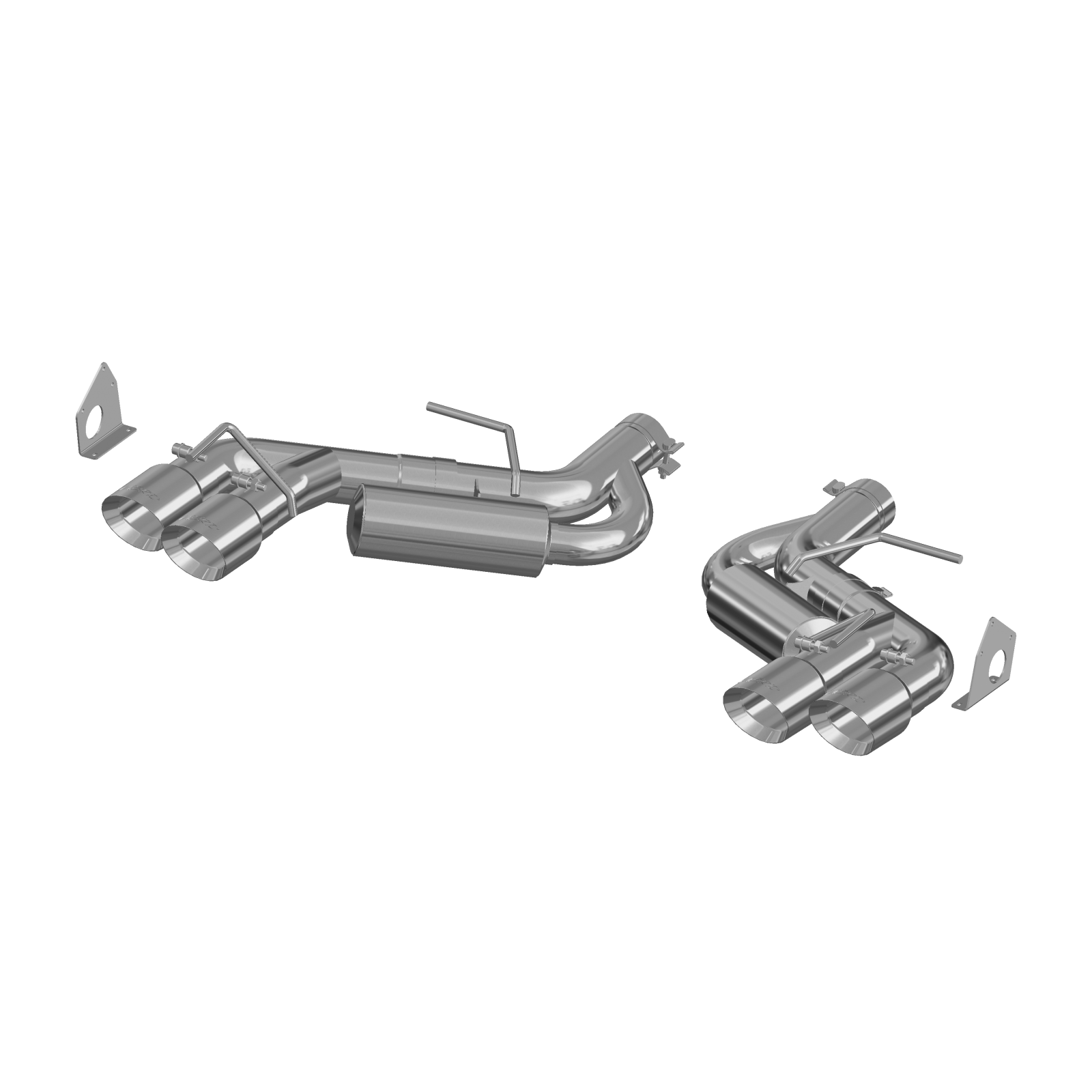 3 in Dual Axle Back Quad Tips For 16-23 Camaro SS V8 6.2L 17-20 Camaro ZL1 T409