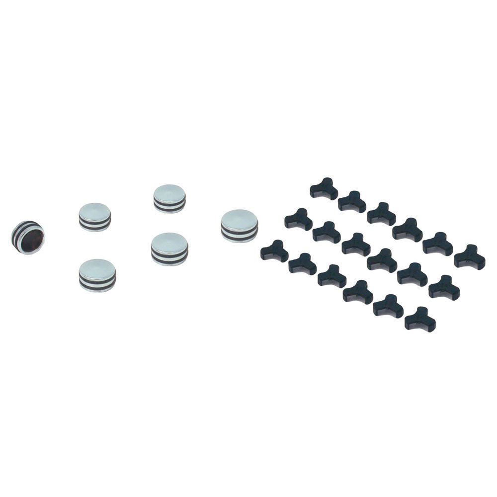 97-20 C5/C6/C7/C8 Corvette, Camaro Chrome Bolt Caps, Billet O-Ring, 1/2-9/16 in or 13 mm Bolt Caps, Steel, Set of 6