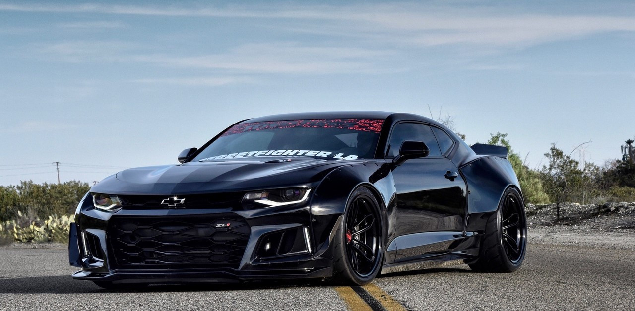 16-22+ Camaro 5-Piece Wide Body Kit Includes Fenders & Spoiler, Carbon Fiber STREETFIGHTER