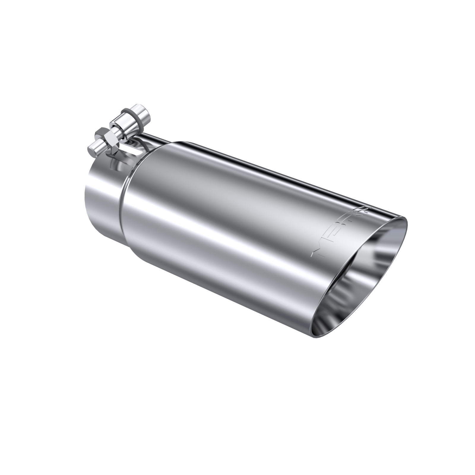 Exhaust Tip 3 1/2 in OD Dual Wall Angled End 3 in Inlet 10 in Length T304 Stainl