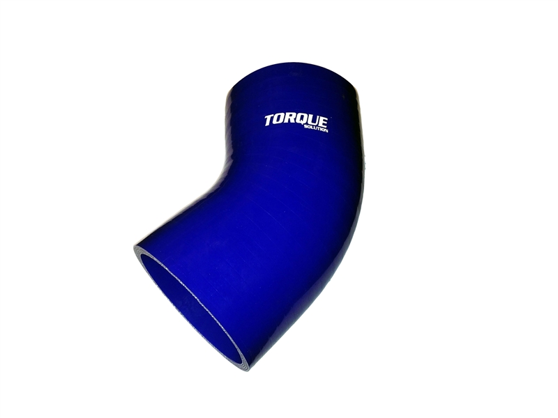 Torque Solution 45 Degree Silicone Elbow: 4" Blue Universal