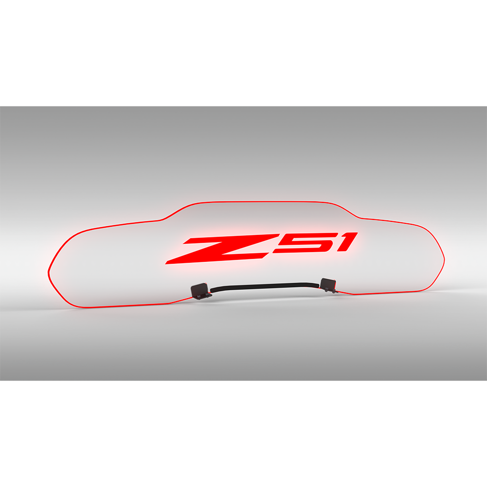 Corvette WindRestrictor Illuminated Glow Plate - Z51 Logo Coupe : C8