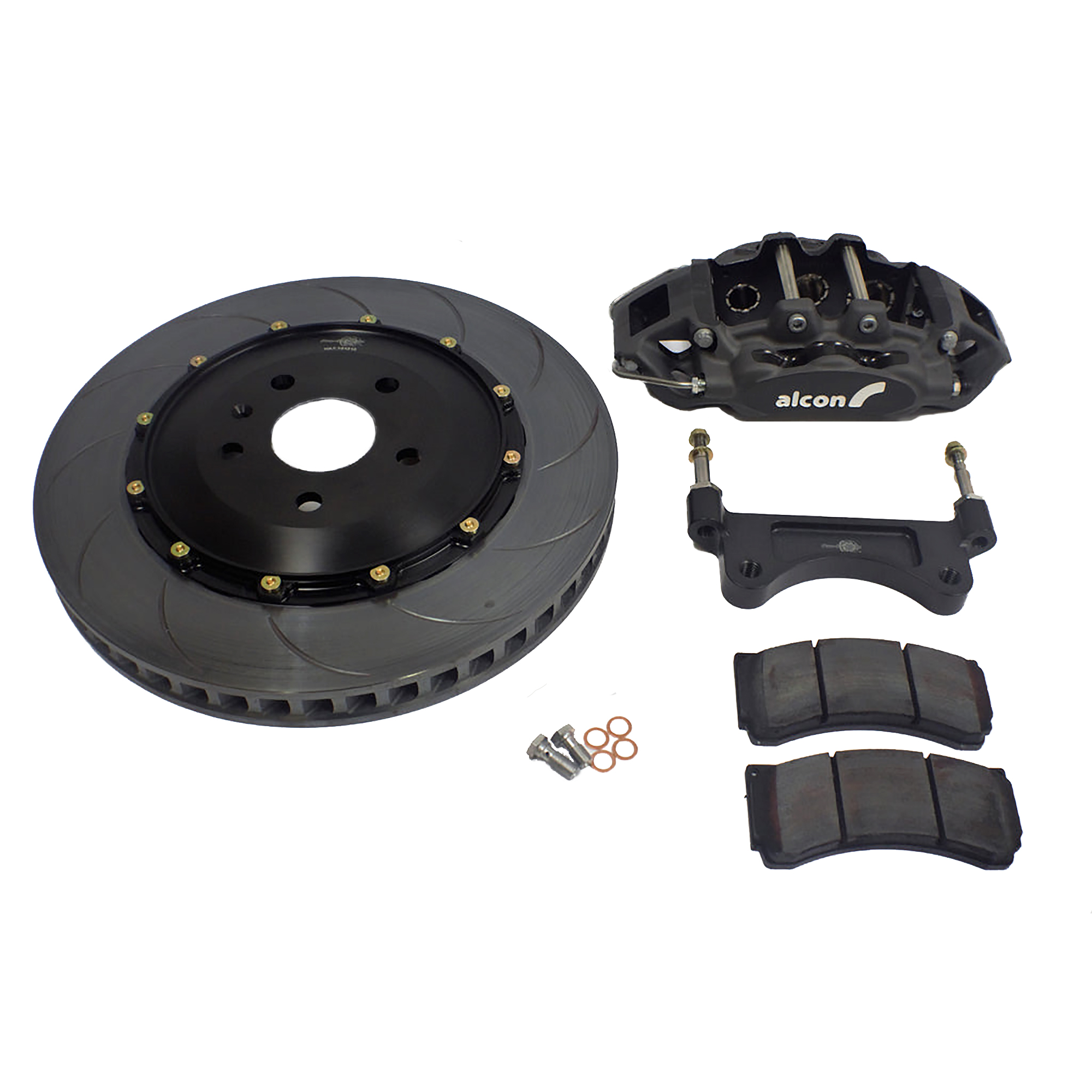 Alcon Pro-System Performance C8 Corvette Anodized Black Front Brake Kit