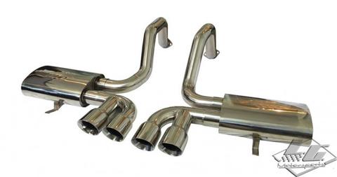 C5 Corvette LG Motorsports Big 3 Inch Exhaust System / Mufflers, Cat Back 4 Tips