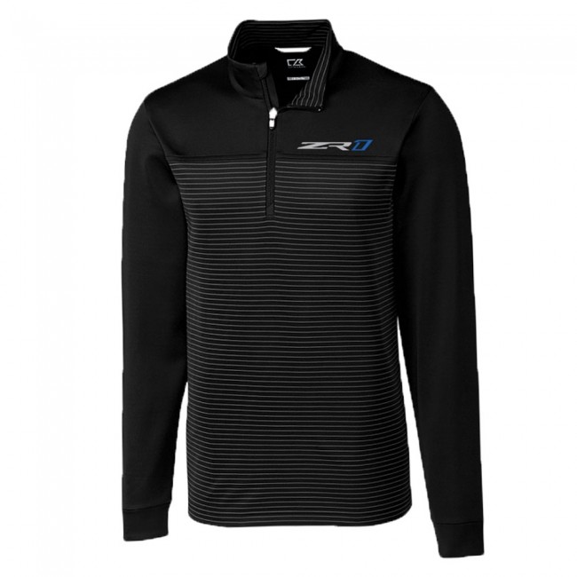 Corvette C7 ZR1 Cutter & Buck ZR1 Traverse Quarter-Zip Pullover - Black