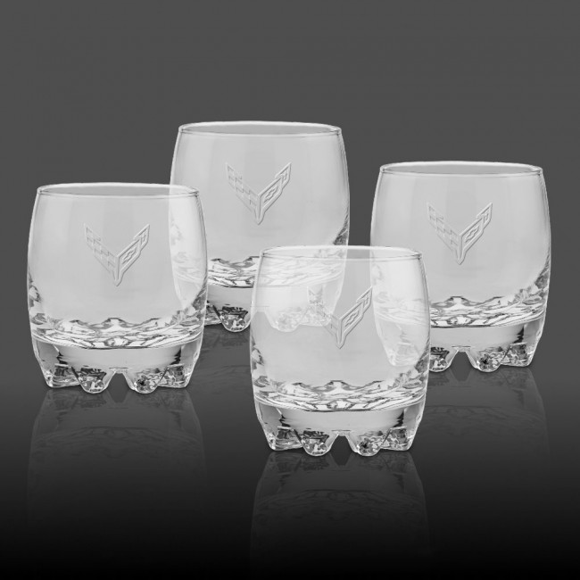 C8 Corvette  10 oz Rocks Glass Set