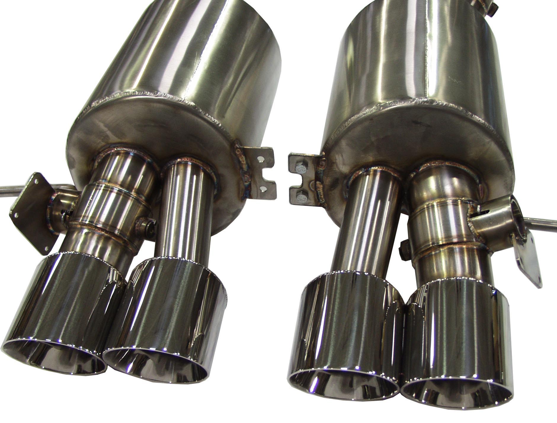 B&B 2014+ C7 Corvette Fusion Bi-Modal Exhaust System, Gen 3 Fusion Quad Round Tips