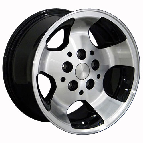 15" Fits Jeep,  Wrangler Wheel,  Black Mach'd Face 15x8