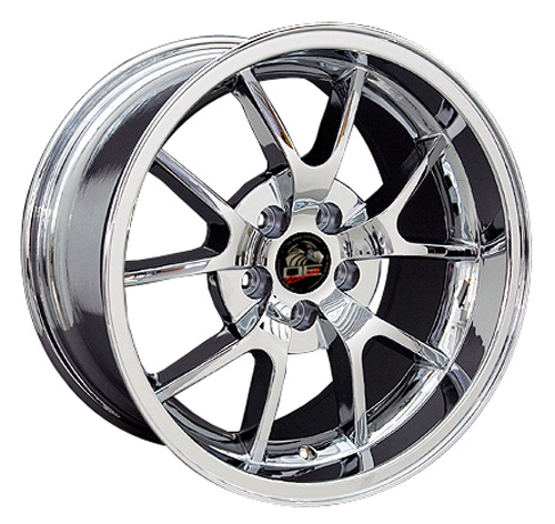 18" Replica Wheel fits Ford Mustang,  FR05B Chrome 18x10