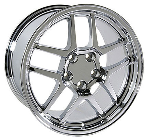 18" Replica Wheel fits Chevy Corvette,  CV04 Chrome 18x10.5