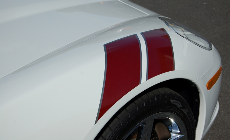 C6 Corvette, Ron Fellows Fender, Two Color Stripes Kit, Hash Marks