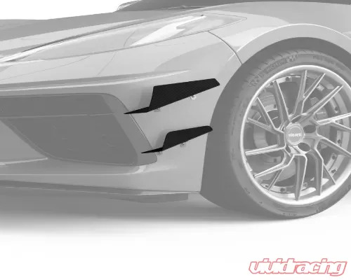 Vicrez 4VR + 3VR Front Bumper Canards Chevrolet C8 Corvette Stingray 2020-2024